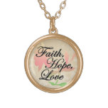 Faith, Hope, Love Christian Pretty Pendant Necklac