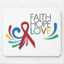 Faith, Hope, Love - Gay Lesbian Awareness Mousepads