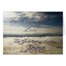 Faith hope love greeeting card