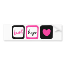 Faith Hope Love Heart 1 Corinthians 13:13 Bumper Sticker