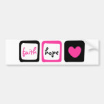 Faith Hope Love Heart 1 Corinthians 13:13 Bumper Sticker