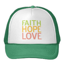 Faith Hope Love Inspirational Christian Hat Cap