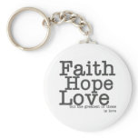 Faith Hope Love Keychain