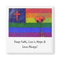 FAITH HOPE & LOVE REFRIGERATOR MAGNETS