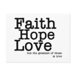 Faith Hope Love Postcard