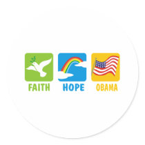 Faith Hope Obama T Shirts Sticker