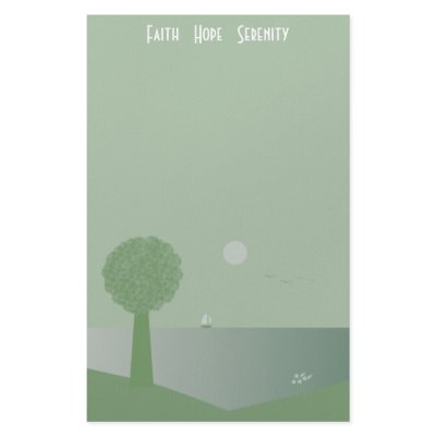Faith Hope Serenity ocean scene stationery by Sober_Princess