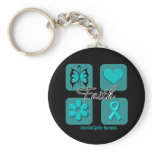 Faith Inspirations Interstitial Cystitis Awareness Keychain