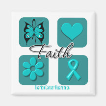 Faith Inspirations Ovarian Cancer Fridge Magnets
