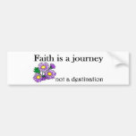 Faith is a journey not a destination bumper sticker