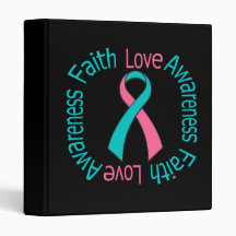 Faith Love Awareness Hereditary Breast Cancer 3 Ring Binder
