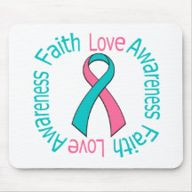 Faith Love Awareness Hereditary Breast Cancer Mouse Pads