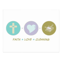 Faith Love Cleaning Post Cards