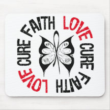 Faith Love Cure Butterfly - Retinoblastoma Mouse Pad