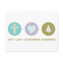 Faith Love Environmental Engineering Postcard