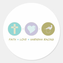 Faith Love Harness Racing Stickers