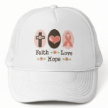 Faith Love Hope Breast Cancer Pink Ribbon Hat