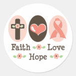 Faith Love Hope Breast Cancer Pink Ribbon Sticker