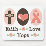 Faith Love Hope Pink Ribbon Mouse Pad mousepads