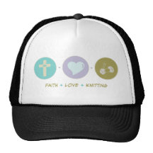 Faith Love Knitting Mesh Hat