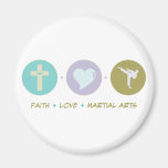 Faith Love Martial Arts Fridge Magnets