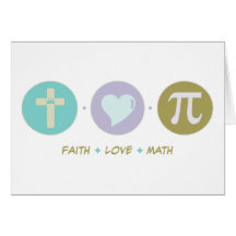 Faith Love Math Greeting Cards