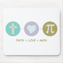 Faith Love Math Mouse Mats