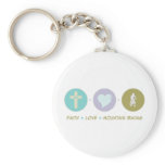 Faith Love Mountain Biking Keychains