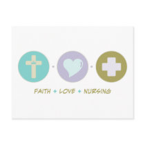 Faith Love Nursing Postcards