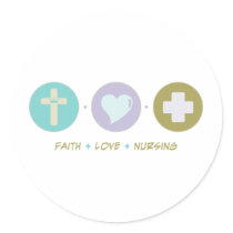 Faith Love Nursing Stickers