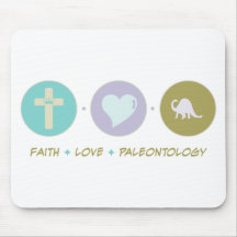 Faith Love Paleontology Mouse Pad