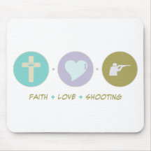 Faith Love Shooting Mouse Mat