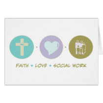 Faith Love Social Work Greeting Card