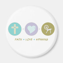 Faith Love Spinning Refrigerator Magnets