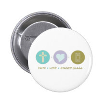Faith Love Stained Glass Pin