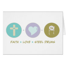 Faith Love Steel Drums Cards
