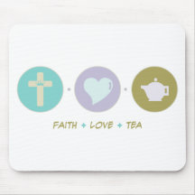 Faith Love Tea Mouse Mats