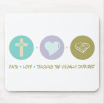 Faith Love Teaching the Visually Impaired Mouse Mats