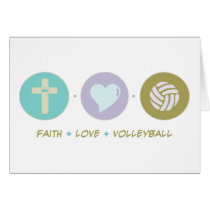 Faith Love Volleyball Card