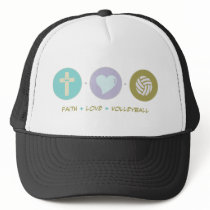 Faith Love Volleyball Trucker Hat