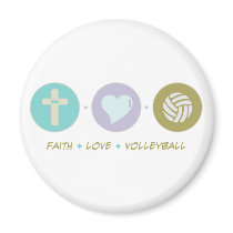 Faith Love Volleyball Refrigerator Magnet