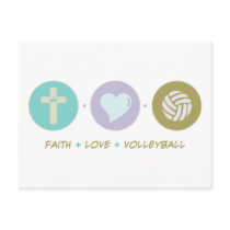 Faith Love Volleyball Postcard