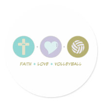 Faith Love Volleyball Sticker