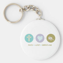 Faith Love Wrestling Keychains