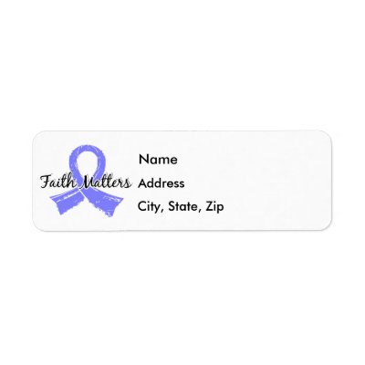 Faith Matters 5 Addison's Disease Return Address Label by awarenessgifts