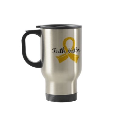 Faith Matters 5 Childhood Cancer Coffee Mug by awarenessgifts