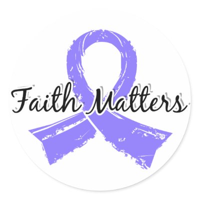 Faith Matters 5 Esophageal Cancer Stickers by awarenessgifts