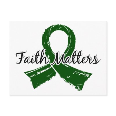 Faith Matters 5 Liver Cancer Post Card by awarenessgifts
