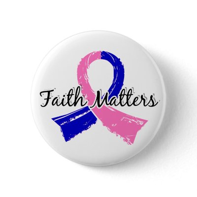 Faith Matters 5 Male Breast Cancer Pinback Button by awarenessgifts
