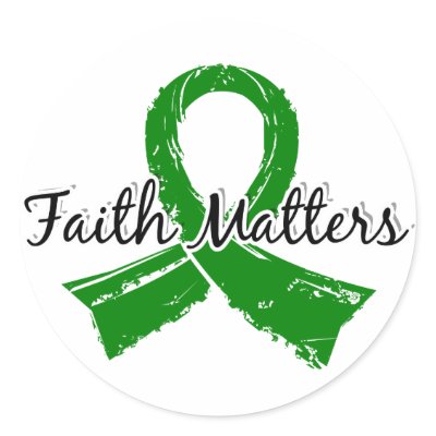 Faith Matters 5 Organ Donation Round Sticker by awarenessgifts
